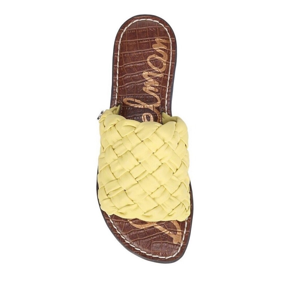 Sam Edelman Women's Griffin Woven Slide Sandals Size 9.5 Color Butter Yellow New